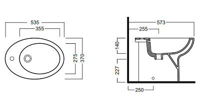 Биде напольное Hatria Erika Pro
