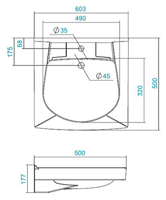 Раковина Santek Пилот 50