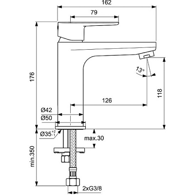 Смеситель Ideal Standart Cerafine O BC554AA для раковины