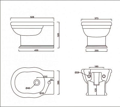 Биде подвесное BelBagno Boheme BB115BH