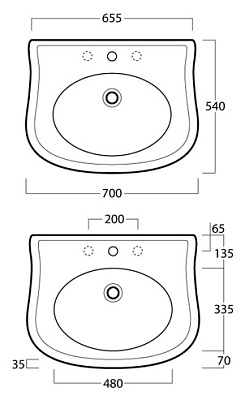 Раковина Simas Lante LA10