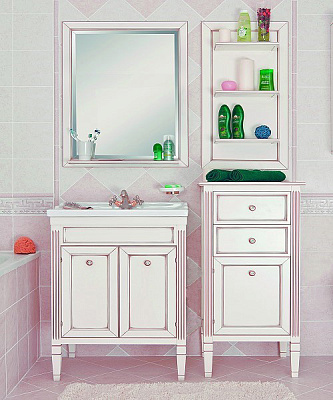 Тумба Caprigo Альбион  BIANCO Light Vintage L