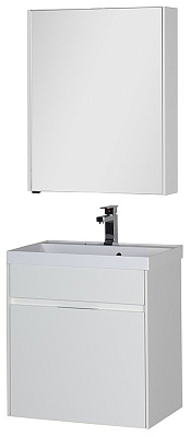 Тумба с раковиной Aquanet Латина 60 1 ящик белая