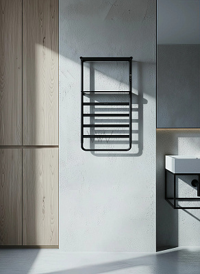 Полотенцесушитель электрический WONZON & WOGHAND DÜSSELDORF, Черный матовый WW-A208-MB