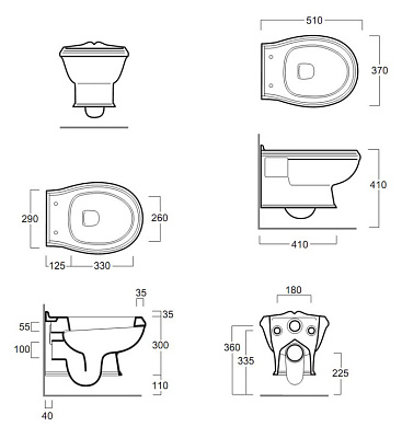 Унитаз подвесной Simas Arcade AR 841