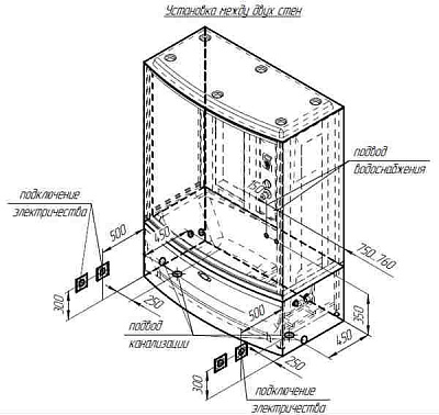 Душевой бокс Радомир Элис 2 правый
