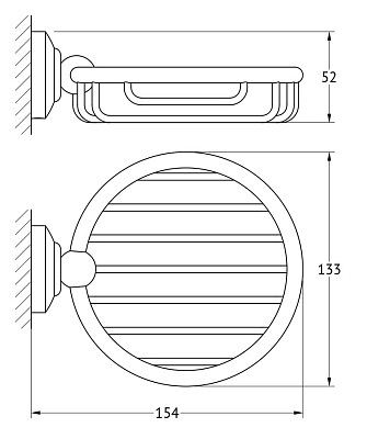 Мыльница 3SC Stilmar STI 106 хром, золото