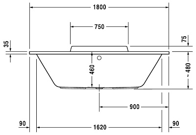 Акриловая ванна Duravit DuraStyle 700298