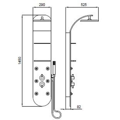 Душевая панель Kolpa San Neo 3F