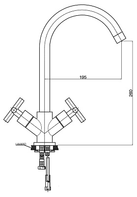 Смеситель GPD Nino UEB05 для кухонной мойки