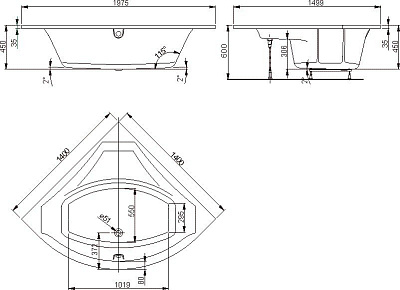 Акриловая ванна VAGNERPLAST Veronela (140x140x45)