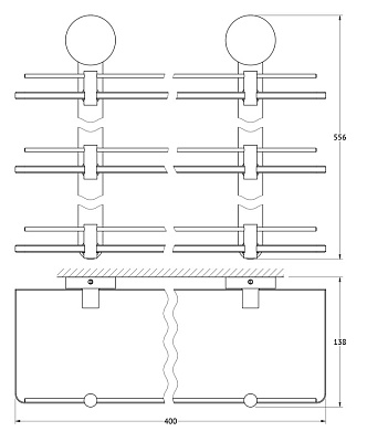 Полка Artwelle Harmonie HAR 038 3-х ярусная, 40 см