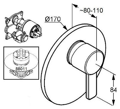 Смеситель Kludi Zenta 386550575 для душа