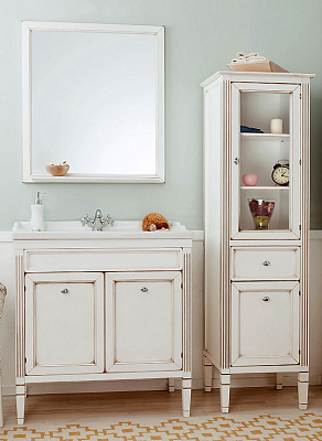 Зеркало Caprigo Альбион 80/100 BIANCO Light Vintage