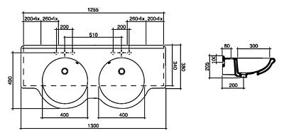 Раковина Disegno Ceramica Botticellli 623-4