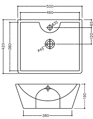 Раковина Jaquar Fonte FNS-WHT-40931