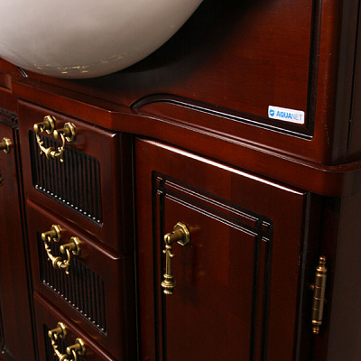 Тумба с раковиной Aquanet Луис 100 темный орех