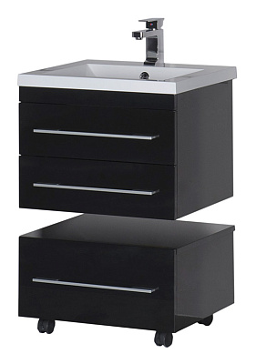 Тумба Aquanet Нота 58 подкатная черная