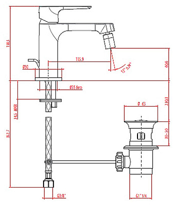 Смеситель Gattoni H2OMIX 3000 3051С0 для биде