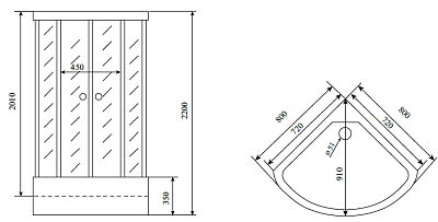 Душевая кабина Timo Standard T-1190