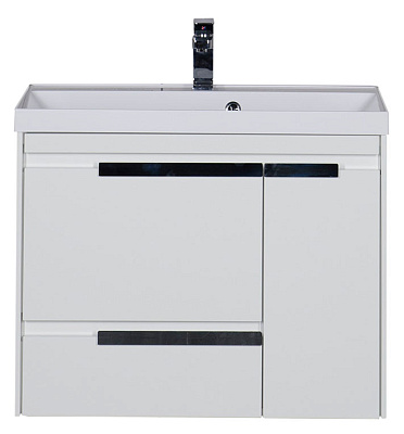 Тумба с раковиной Aquanet Тиволи 80 белая