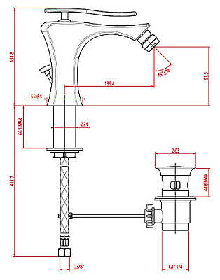 Смеситель Gattoni Icarus 4351C0 для биде