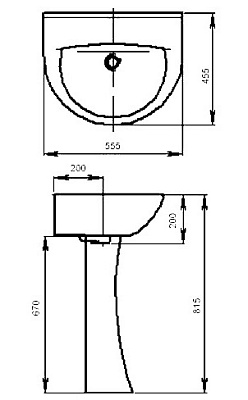 Раковина Santeri Виктория 55