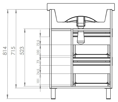 Тумба с раковиной Aquanet Доминика 60 черная