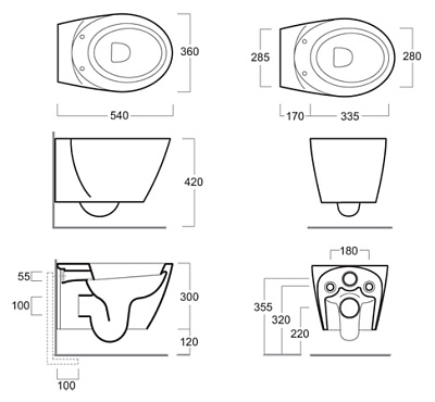 Унитаз подвесной Simas Bohemien BO 18