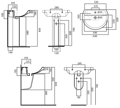 Раковина Am.Pm Bliss (63 см)