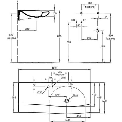 Раковина Jacob Delafon Stillness E1292-09-00