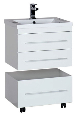 Тумба с раковиной Aquanet Нота 58 белая