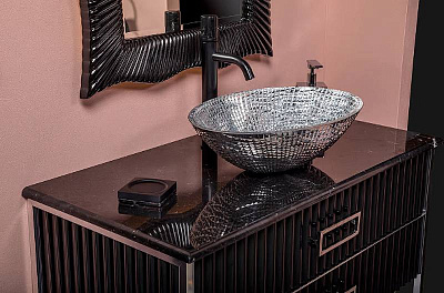 Столешница мрамор 181 см Boheme Nero Marquina 857-181-NM
