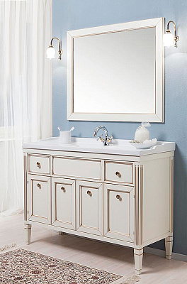 Зеркало Caprigo Альбион 100/120 BIANCO Light Vintage
