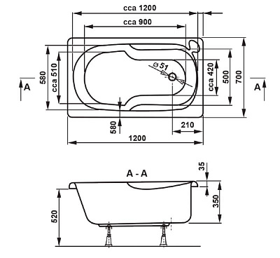 Акриловая ванна VAGNERPLAST Nike