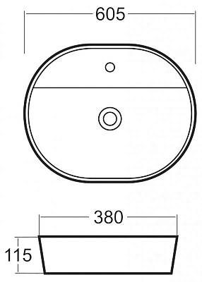 Раковина BelBagno BB2203 накладная