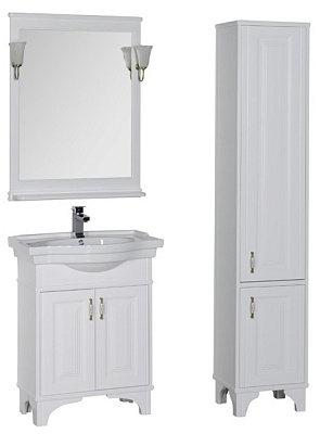 Тумба с раковиной Aquanet Валенса 70 белая