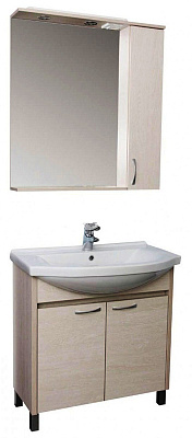 Зеркало-шкаф Aquanet Донна 80 беленый дуб