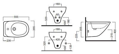Биде подвесное Hatria Erika