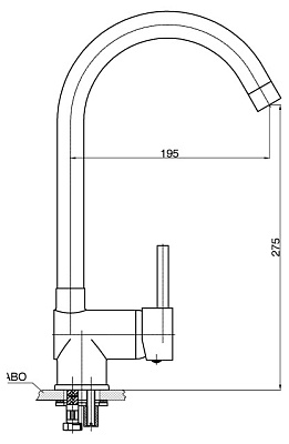 Смеситель GPD Espina MTE70 для кухонной мойки