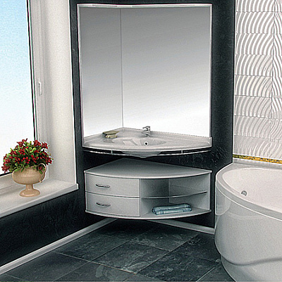 Тумба с раковиной Aquanet Корнер Open  L