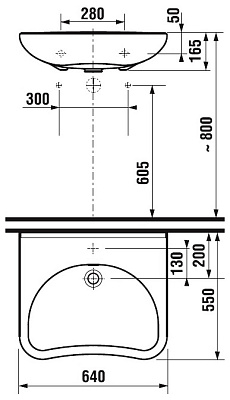 Раковина Jika Mio 1371.4 для людей с ограниченными возможностями