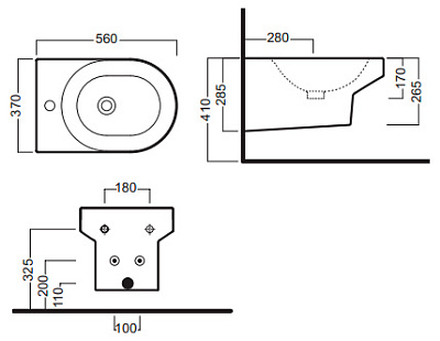 Биде подвесное Hatria Daytime