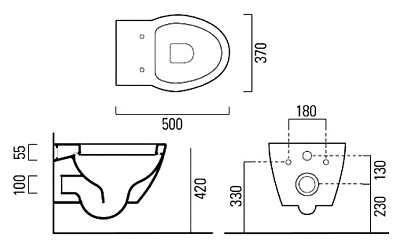Унитаз подвесной GSI Panorama 661811