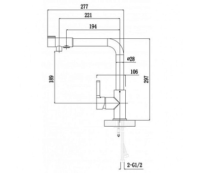 Смеситель Timo Hette 1026/00F chrome для кухонной мойки