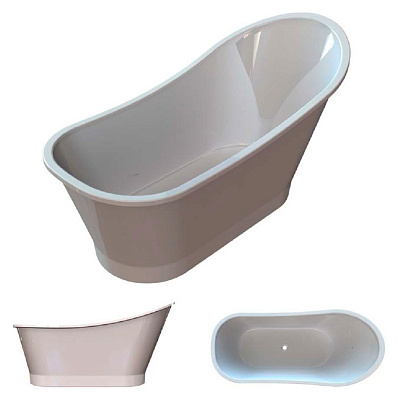 Ванна из литьевого мрамора Romance Collection Aurora 159x73 R