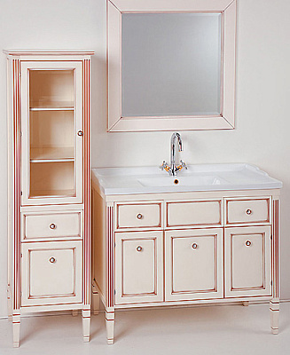 Шкаф-пенал Caprigo Альбион BIANCO Antico R