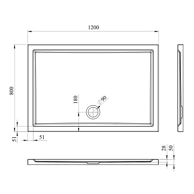 Поддон для душа Lavinia Boho One 120x80 3701712S с сифоном
