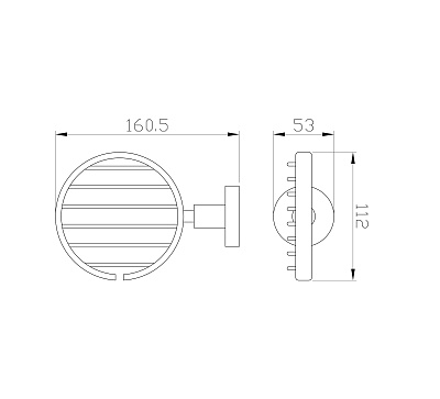 Мыльница с держателем WONZON & WOGHAND EASY, Хром WW-8124