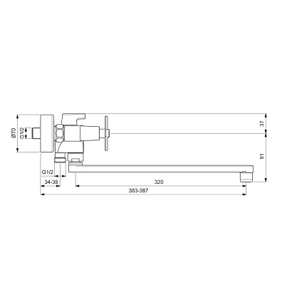Смеситель Vidima Art BA330AA для ванны с душем